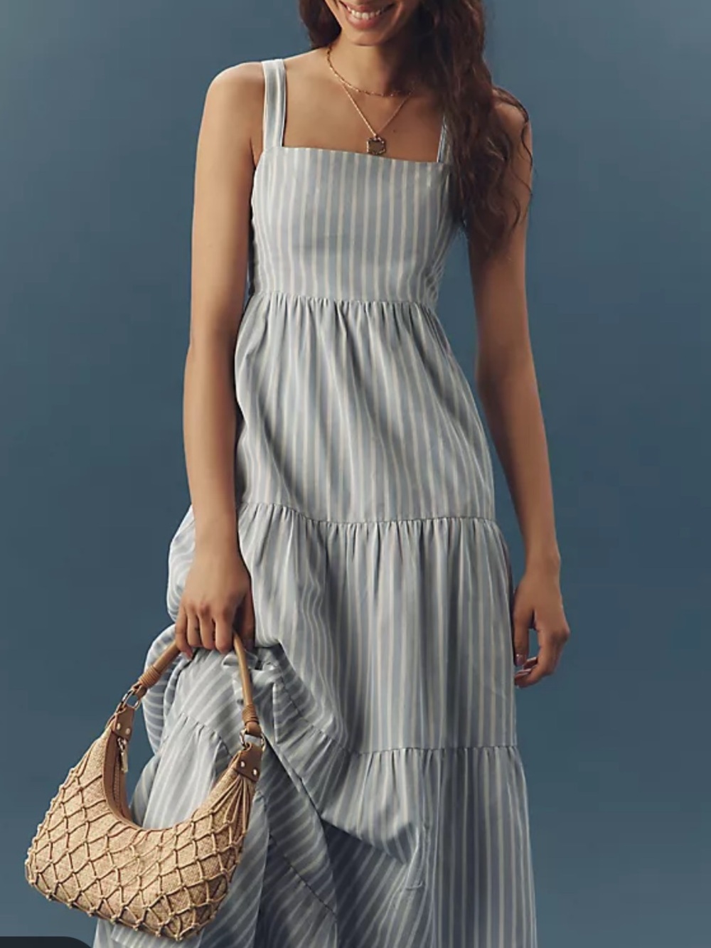PAIGE Ginseng Sleeveless Tiered Maxi Dress